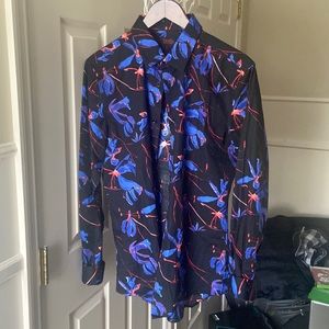 Black floral print devils advocate